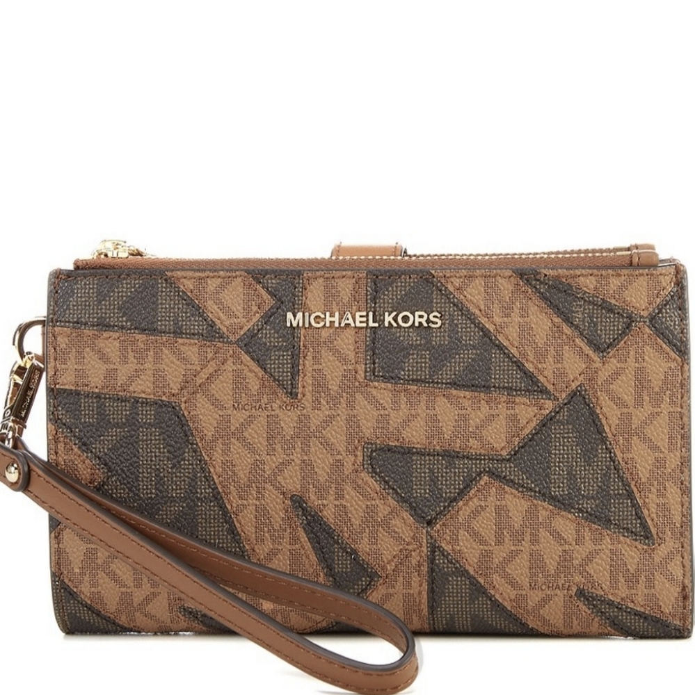 Michael kors Signature Jet Set Medium Double Zip Wristlet Wallet